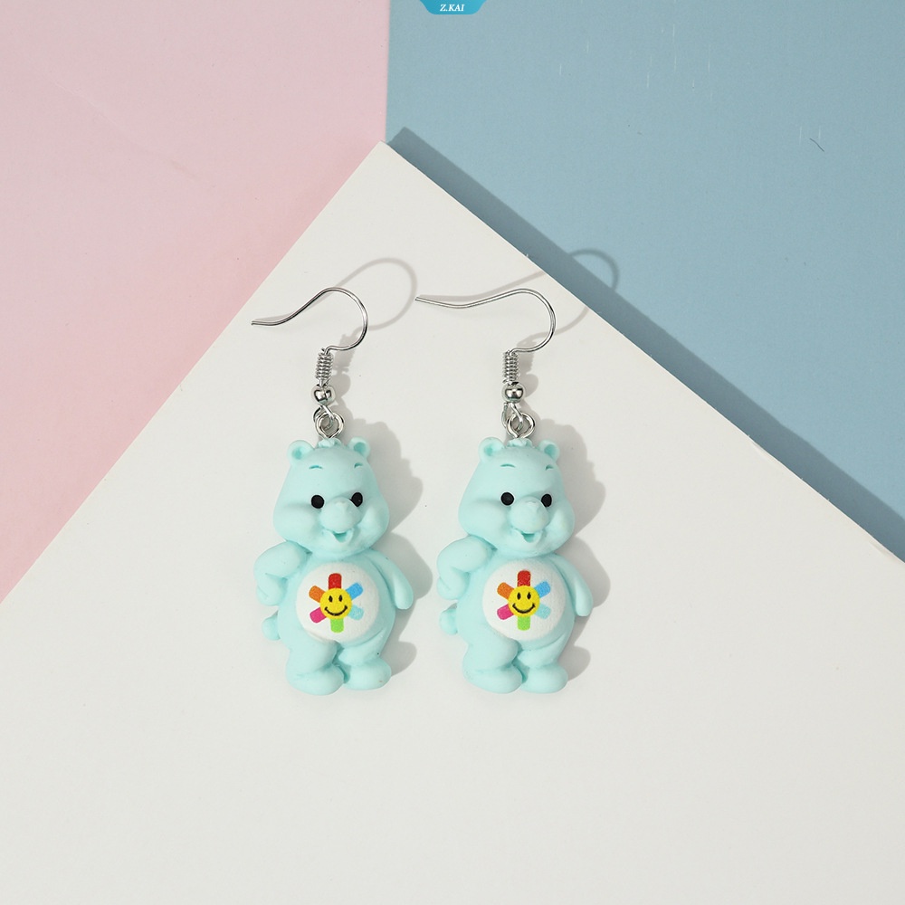 Mode Baru Resin Gummy Bear Menjuntai Anting-Anting Kartun Hewan Teddy Bear Anting Kreatif Drop Perhiasan Hadiah [ZK]