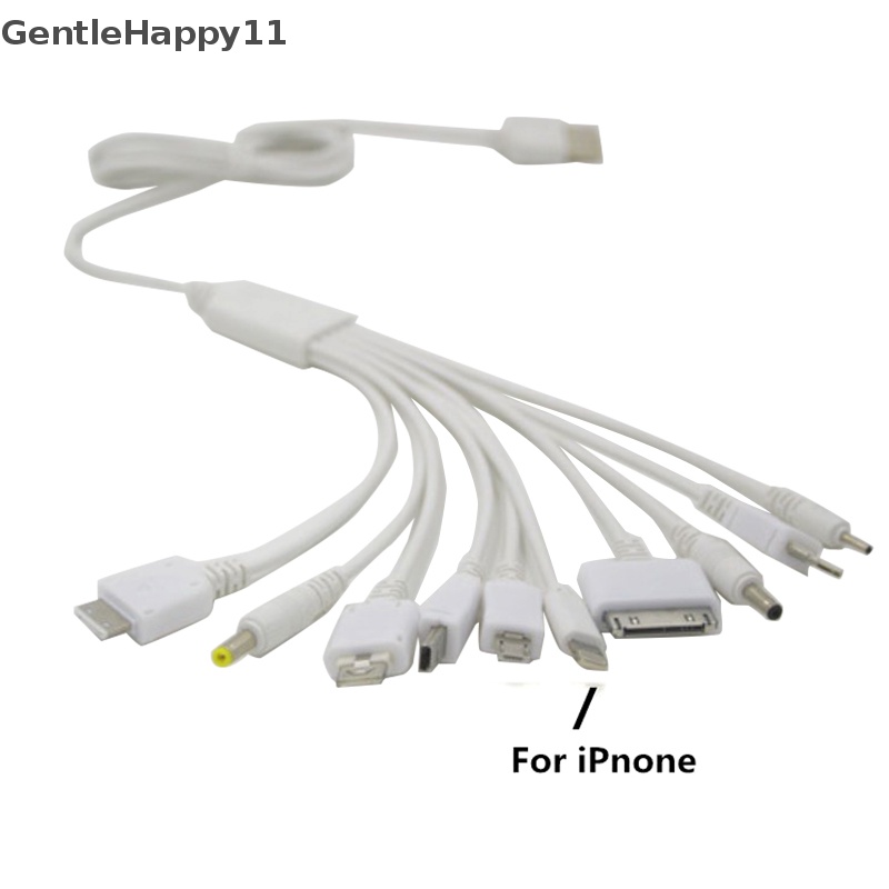 Gentlehappy New Adaptor Kabel Charger USB Multi Fungsi 10in1 USB Untuk Hp iPhone6 /7 id