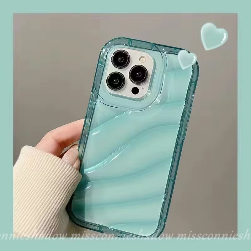 IPHONE Casing Shockproof Korgasi Kreatif Stereo 3D Baru Kompatibel Untuk Iphone11 13 14 12 Pro MAX 7Plus 6 8 6S 7Plus XR XS X MAX 8Plus SE 2020 Mewah Simple Bening Penutup Warna Permen