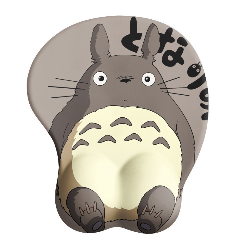 Totoro Lucu Mouse Pad Non-slip Karet Pad Keyboard Pergelangan Tangan Pad Aksesoris Komputer Alas Meja