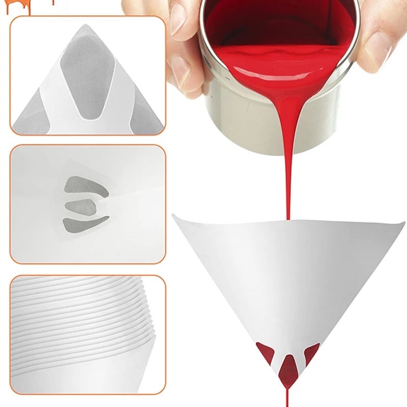 Corong Kertas Saringan Cat Mobil Universal/Disposable Spray Mesh Paper Paint Strainer/Corong Menebal Filter Aksesoris Mobil Otomatis