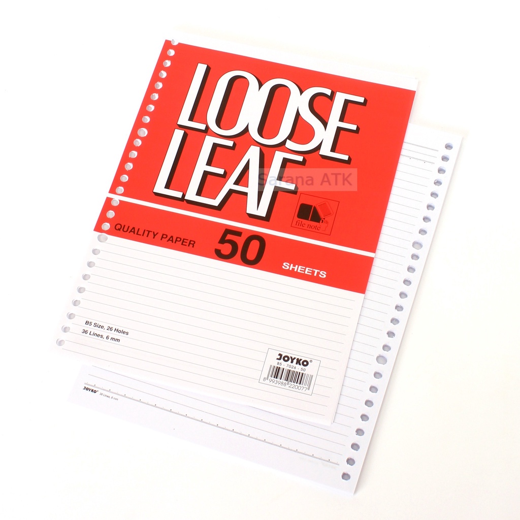 

JOYKO - Loose Leaf (Kertas File) B5 50 Lembar Pack