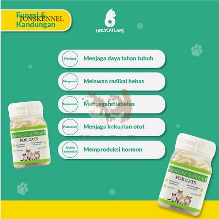 IMMUNE SUPPORT FOR CATS 50 CAPSUL VITAMIN IMUN VIRUS STRESS KUCING