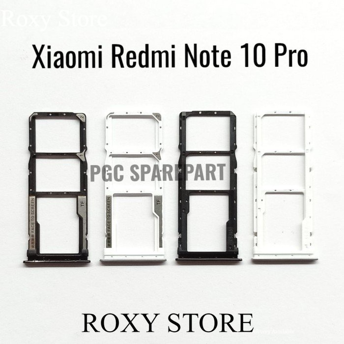 Original Simtray Xiaomi Redmi Note 10 Pro 4G - Tempat Simcard Simlock -