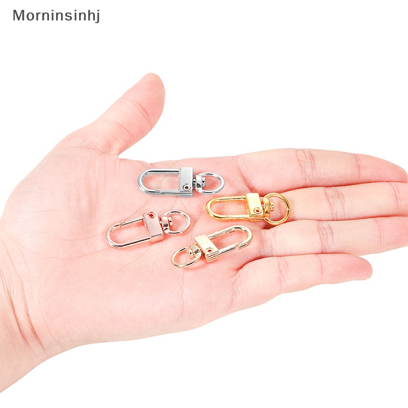 Mornin 10pcs/lot 12*33mm Alloy Rotatable Lobster Clasp Dog Key Chains Buckle Bag Hook Gantungan Kunci Konektor Untuk Membuat Perhiasan DIY Temuan id