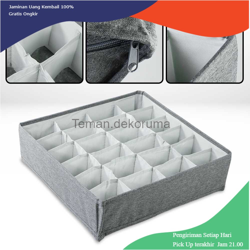 TD - DPR Hoomall Kotak Sekat Pakaian Storage Organizer Drawer Box 24 Grid - H24L