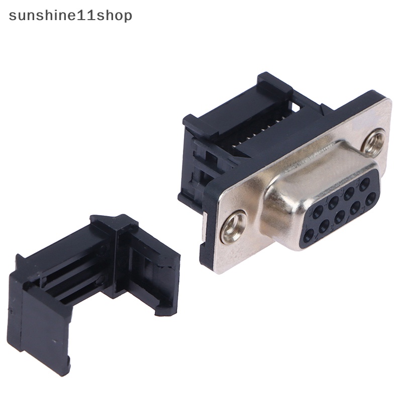 Sho DIDC9 DB9 Female Serial Port Male IDC Crimp Type D-Sub RS232 Konektor COM 9Pin Socket 9P Adaptor Untuk Kabel Pita N