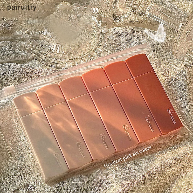 Prt 6pcs /set Ins Pita Koreksi Warna Gradien Siswa Pita Koreksi Portabel Sederhana Kawaii Alat Tulis Korea Untuk Kantor Sekolah PRT