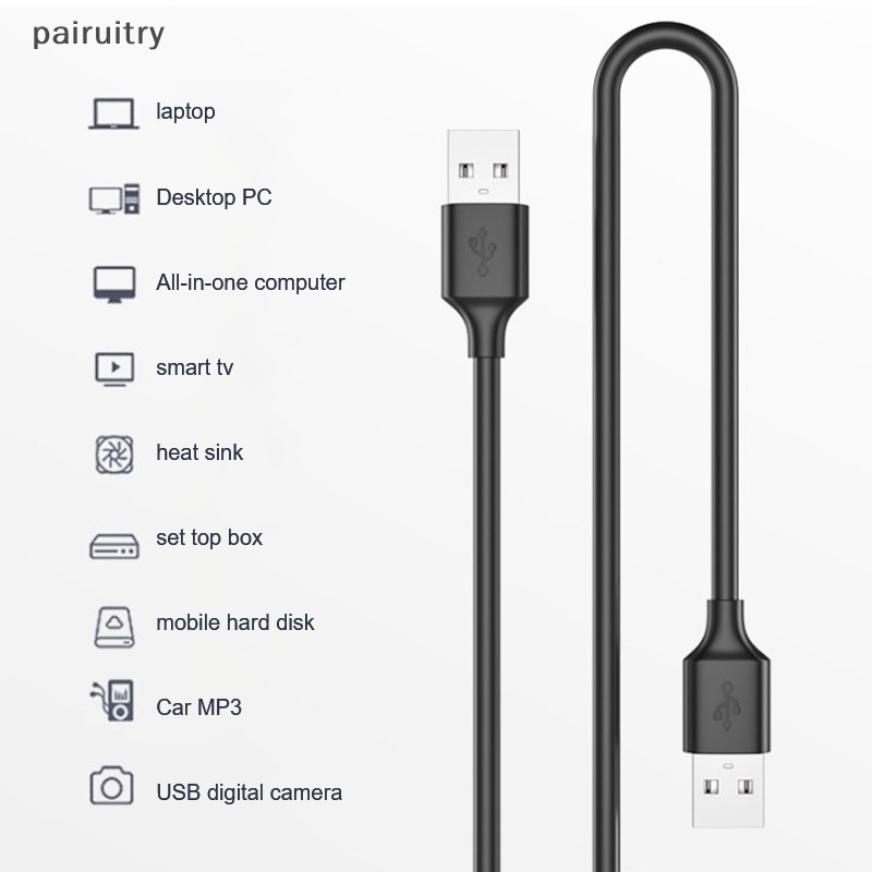 Prt Kabel USB to USB Extension USB A Male to Male USB 3.0 2.0 Extender Untuk Hard Disk PRT