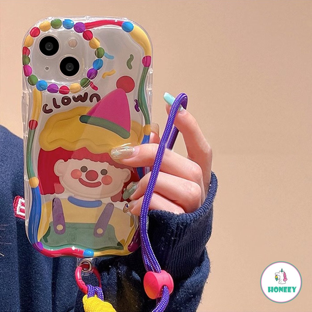 IPHONE Case Lensa Kartun Smile Lucu Clown Art Untuk Iphone14 13 12 11 Pro Max XS XR 7 8Plus Cute Cover Sweet Phone Case