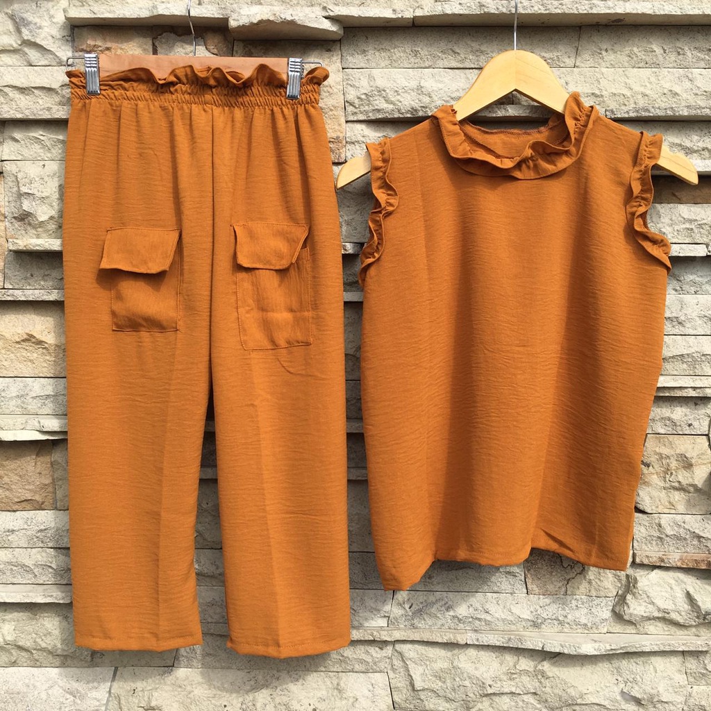 ZASKIYA- SET GEMPI SETELAN BAJU CELANA ANAK 1-6 TAHUN