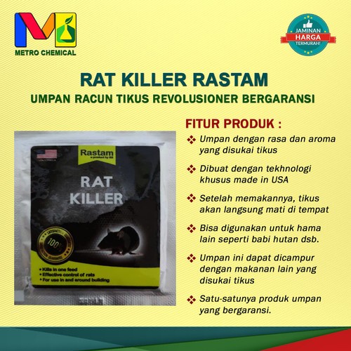 Racun Anti Tikus Rastam USA Pellet Obat Umpan Ampuh Bagus Basmi Tuntas