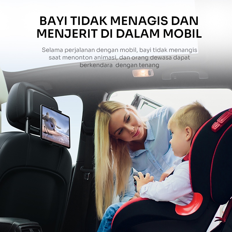 ROBOT RT-CH19 Car Holder Belakang 360 Rotatable For Smartphone Backseat Car Stand Holder