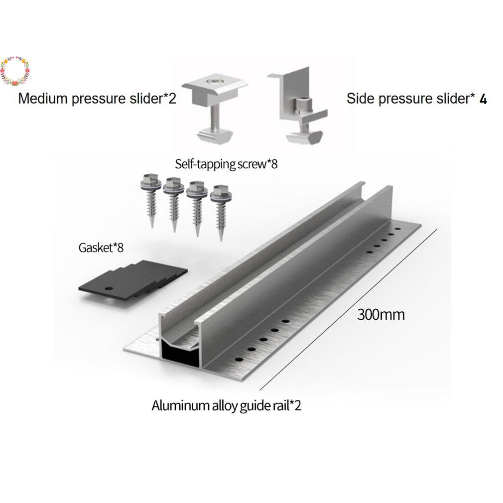 Profil Aluminium A7002 Model Aksesoris Warna Stainless Steel Photovoltaic