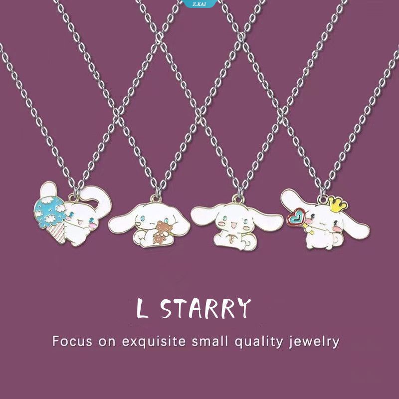 Kawaii Sanrio Cinnamoroll Kalung Lucu Liontin Perhiasan Rantai Klavikula Pasangan Pacar Aksesoris Anime Hadiah Ulang Tahun [ZK]