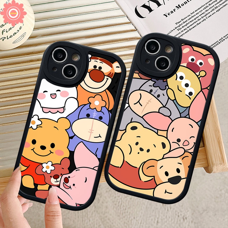 Case Untuk Realme C53 C15 C35 C21Y C12 6s 5i 7i C25Y 9i 5 8i 6i 6 8Pro C21 C20 C55 C30 C31 C11 C25s 8 10 Pro+ C3 C1 C2 C17 C2 Lucu Winnie the Pooh Tigger Piglet Manyo Sarung Soft Cover