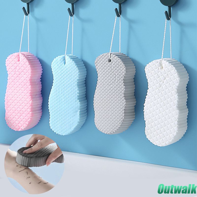 Brush Spons Mandi Pengelupas Kulit Lembut Sikat Mandi Exfoliator untuk Anak-anak Dewasa Spons Mandi Tubuh 3d untuk Pembersih Kulit Mati