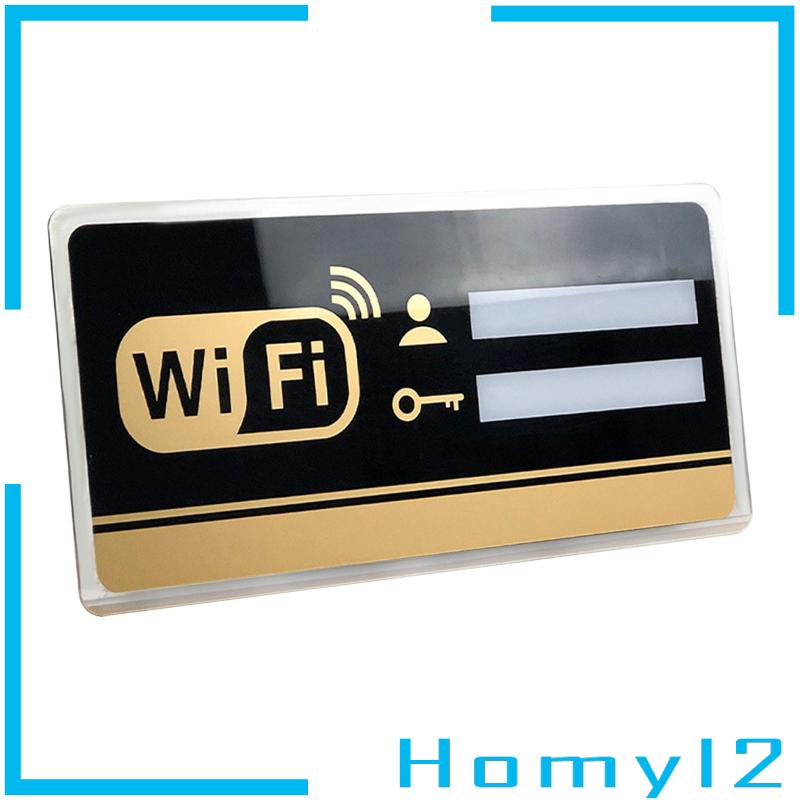 [HOMYL2] Wifi Sign Sticker Mirror Self Adhesive Papan Pengumuman Tanda Untuk Hotel shop