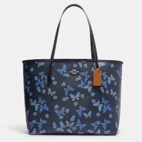 Coach City Tote With Lovely Butterfly Print