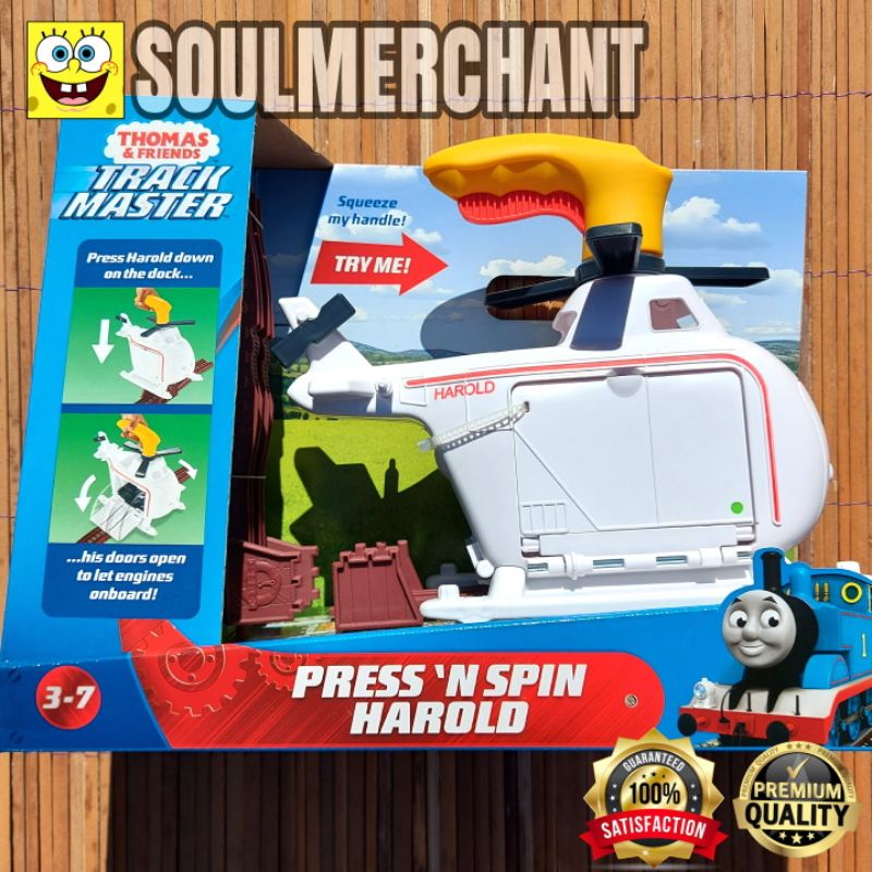Thomas & Friends Press N Spin Harold Track Master Helicopter Mainan