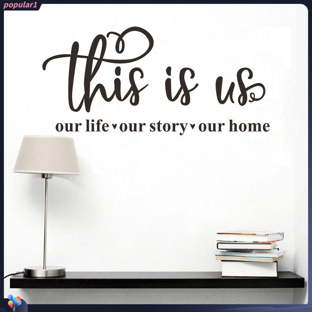 Populer This Is Us Art Vinyl Hiasan Kamar Tidur Hidup Kita Cerita Kita Rumah Kita
