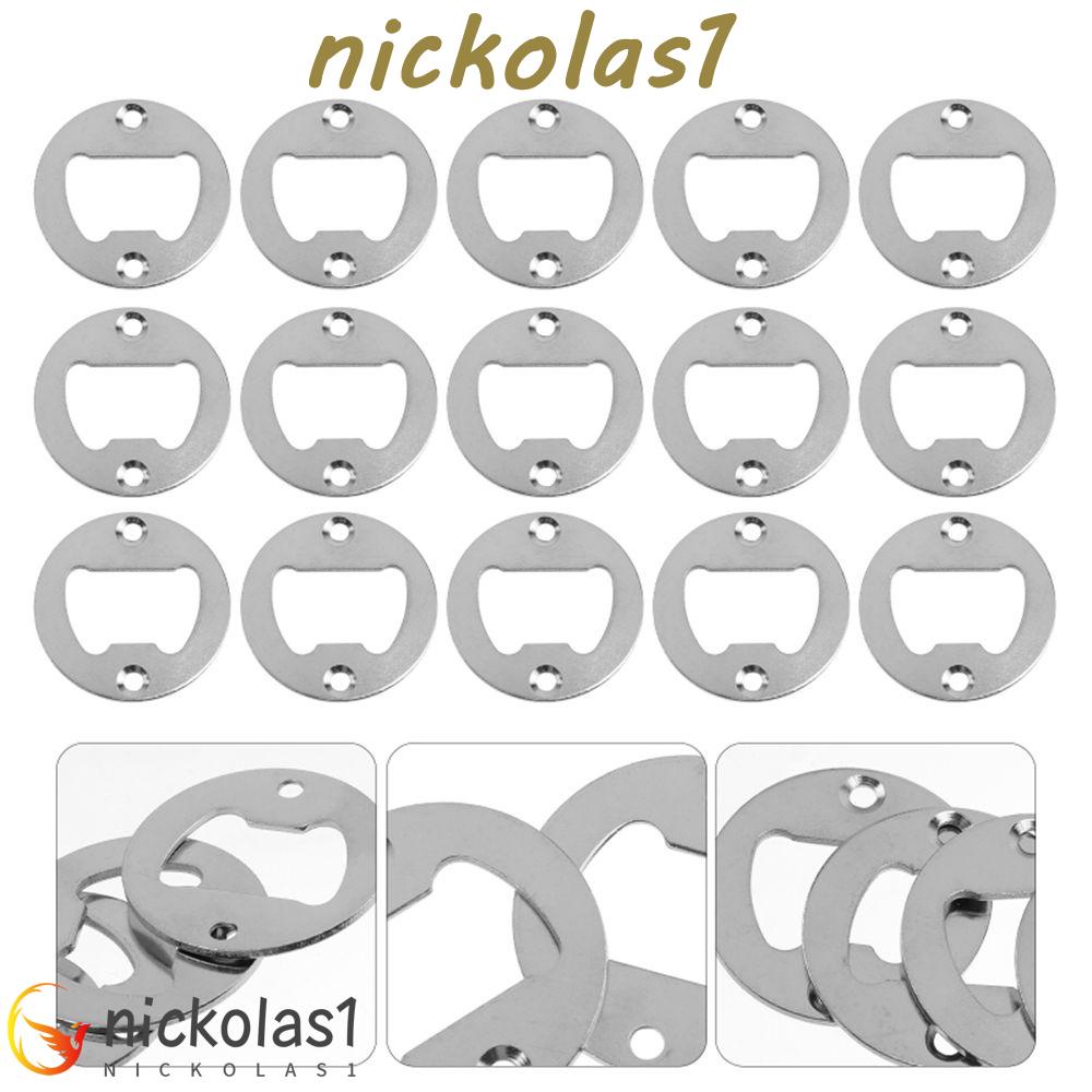 Nickolas1 Sisipan Pembuka Botol Silver Dengan Sekrup 40mm DIY Stainless Steel Alat Dapur