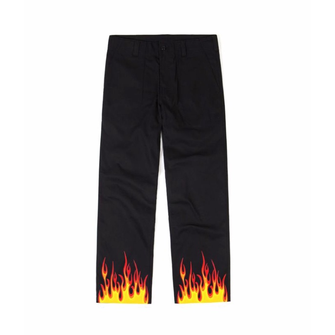 LONG PANTS FLAME | ROOSEVELT CHINOS BLACK ON FIRE | CELANA CHINO PANJANG MOTIF API PRIA