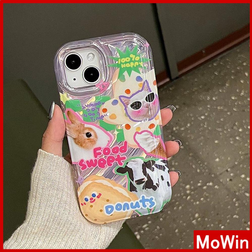 Case iPhone 14 Pro Max iPhone Case Laser Reflektif Bening Phone Case TPU Soft Case Airbag Tahan Guncangan Hewan Kartun Lucu Kompatibel dengan iPhone 13 Pro Max 12 Pro Max 11 Xr X Max 7