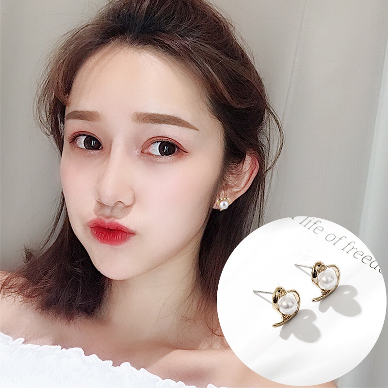 Anting Versi Korea Segar Kecil Influencer ins Anting Sederhana Jarum Perak Anting Laris Harga Grosir