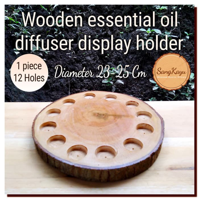 Essential oil aromatherapy humidifier diffuser rack pengharum ruangan | rak oil kayu | tempat oil di
