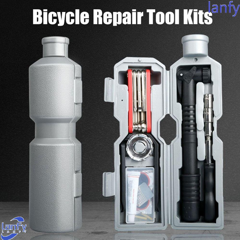 Lanfy Alat Perbaikan Sepeda Alat Kombinasi Suku Cadang Bersepeda Repair Tool Kit Aksesoris Sepeda Multi Folding Spoke Wrench