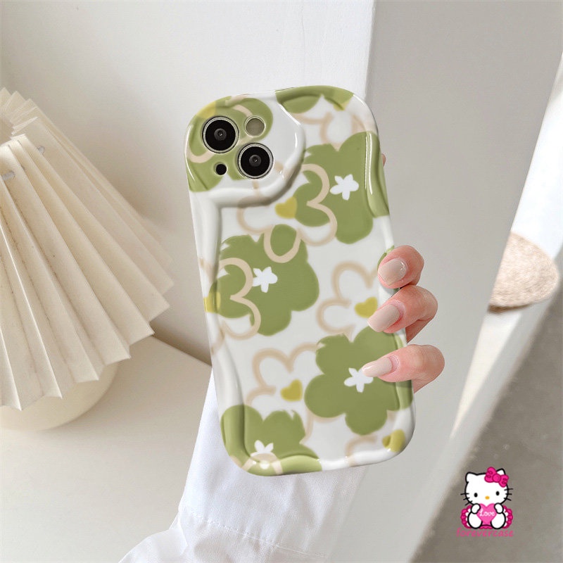 Fascinated Daisy Floral Soft Cover Untuk Realme C53 C55 C30 C35 C33 C25Y C21Y C20A C15 C31 C25 C11 2020 C12 C25s C17 C21 C3 C11 2021 C20 5i 5S 7i 6 3D Wavy Curved Edge Glossy Case