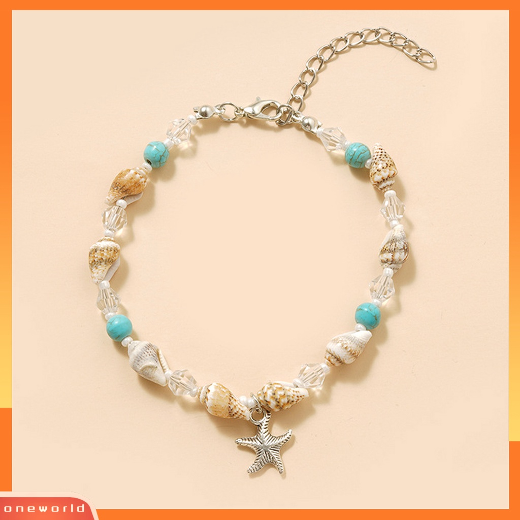 [WOD] Gelang Kaki Ankle Adjustable Aksesoris Kaki Keong Gelang Shell Gaya Boho Untuk Wanita