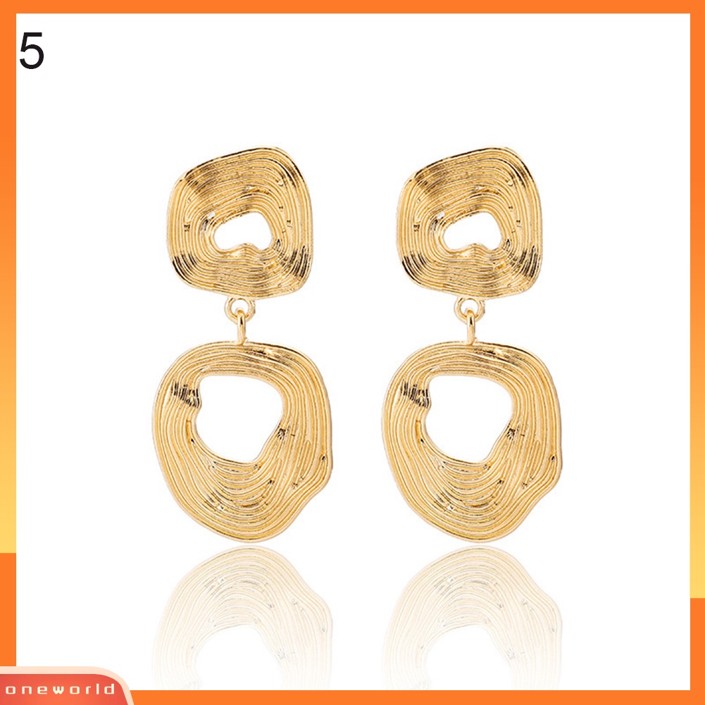 [WOD] Fashion Wanita Hati Daun Geometris Menjuntai Telinga Stud Anting Pesta Perhiasan Hadiah