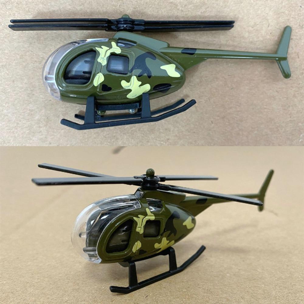 NEEDWAY Needway Diecast Helikopter Mainan Dekorasi Kerajinan Anak Pesawat Patung Ornamen Rumah Properti Fotografi Helikopter Mainan Simulasi Helikopter