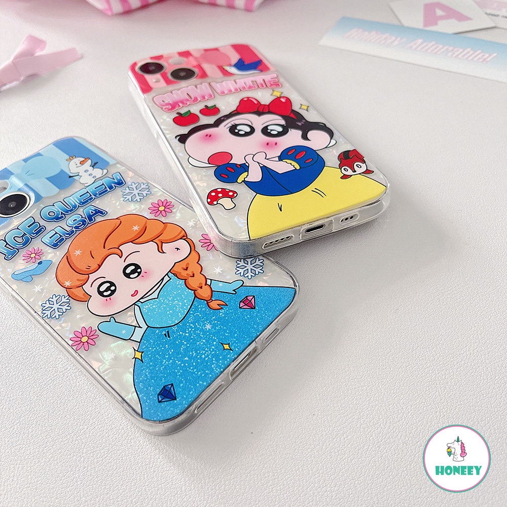 Casing Ponsel Motif Shell Fashion Untuk iPhone 14 Pro Max13 12 11 Pro Max Kartun Lucu Putri Shockproof Sarung Hp