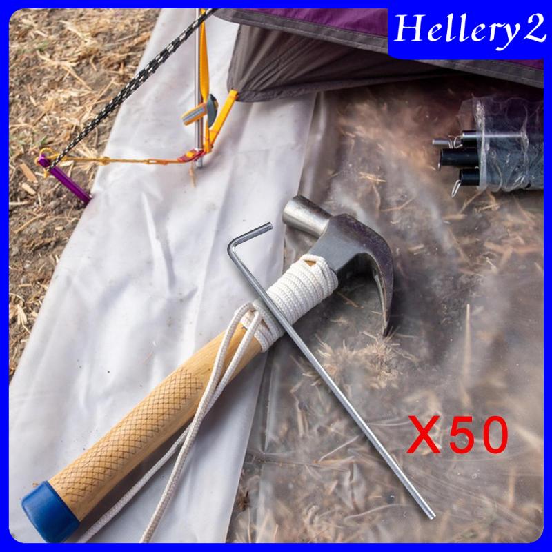 [Hellery2] 50pcs Pasak Tenda Pasak Taman Kokoh Heavy Duty Untuk Pagar Jaring Kebun Camping