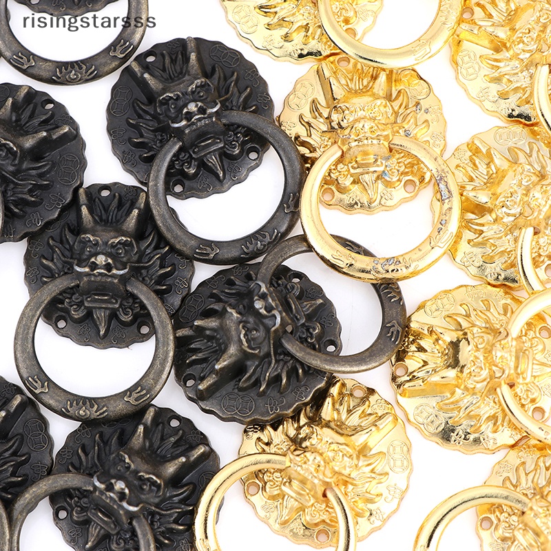 Rsid Span-new 10Pcs Vintage Dragon Head Furniture Pintu Tarikan Gagang Knob Lemari Cincin Handle Jelly