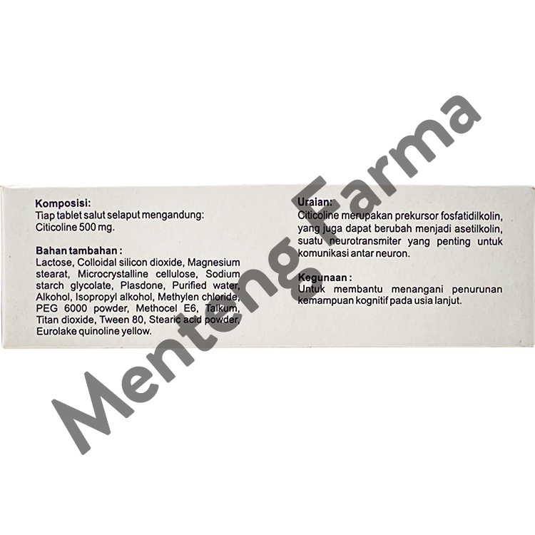 Neuciti 500 mg 6 Tablet - Suplemen Kesehatan Daya Ingat dan Kognitif