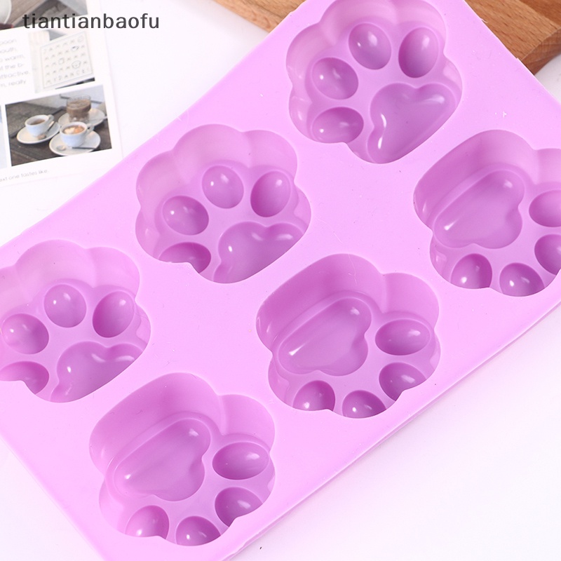 [tiantianbaofu] Silikon Fondant Cetakan Kue Tapak Anjing Cupcake Cookie Cat Paw Feet Mould Butik