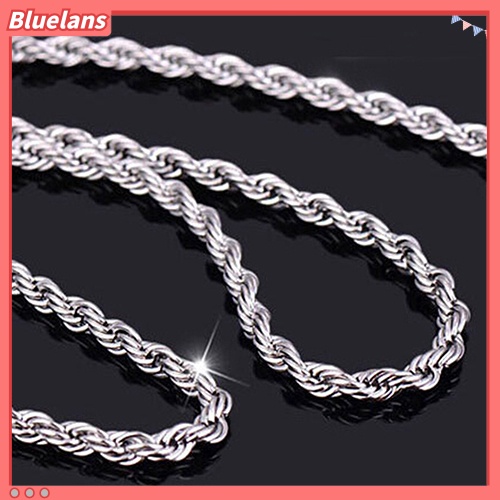 [BLS] Kalung Rantai Twist Perak Wanita Pria925 Pesona Perhiasan Fashion