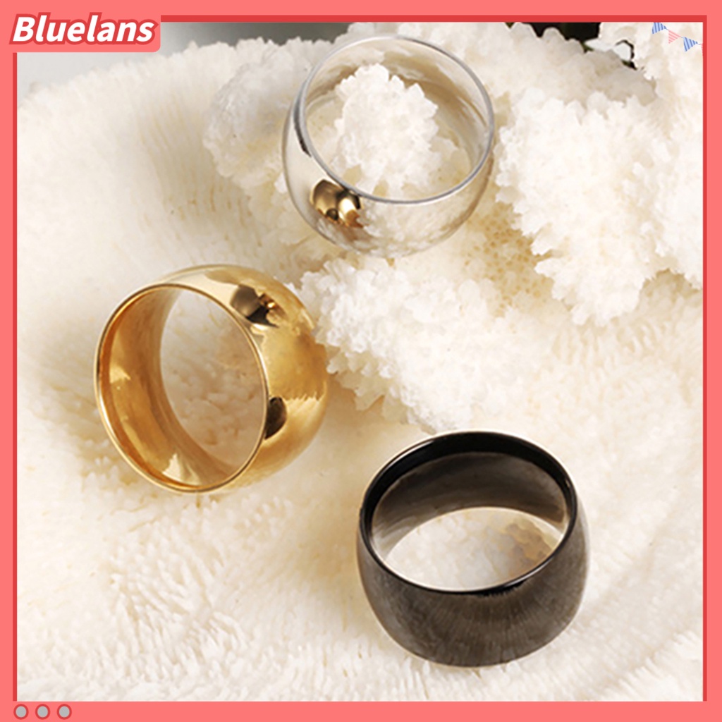 [BLS] Cincin Pria Wanita Ringkas Baja Titanium Band Kawin Pertunangan Kekasih Perhiasan