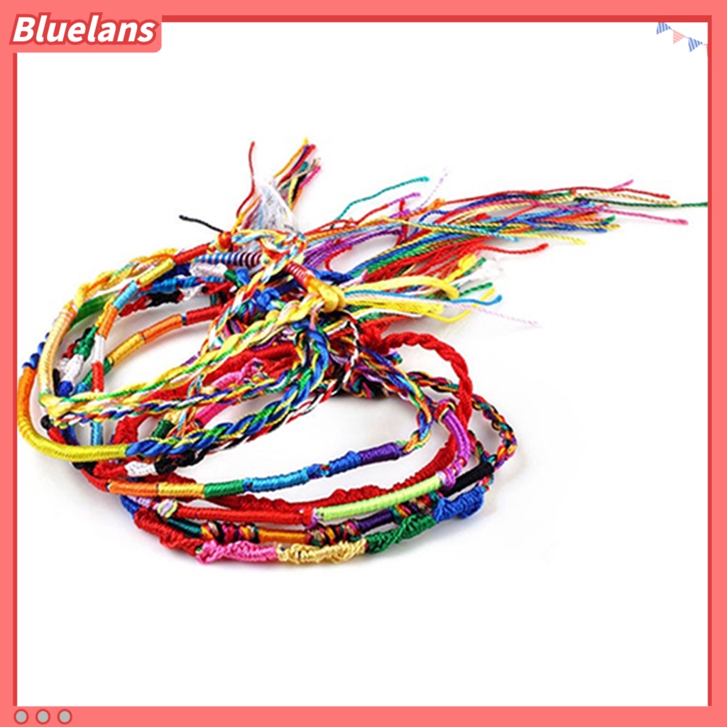 [BLS] 20pcs Gelang Rajut Helai Fashion Cord Multicolor Bracelets Untuk Club