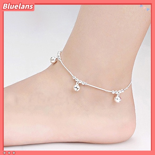 [BLS] Fashion Wanita 3Pcs Lonceng 12manik Rantai Mewah Gelang Kaki Gelang Kaki Pantai