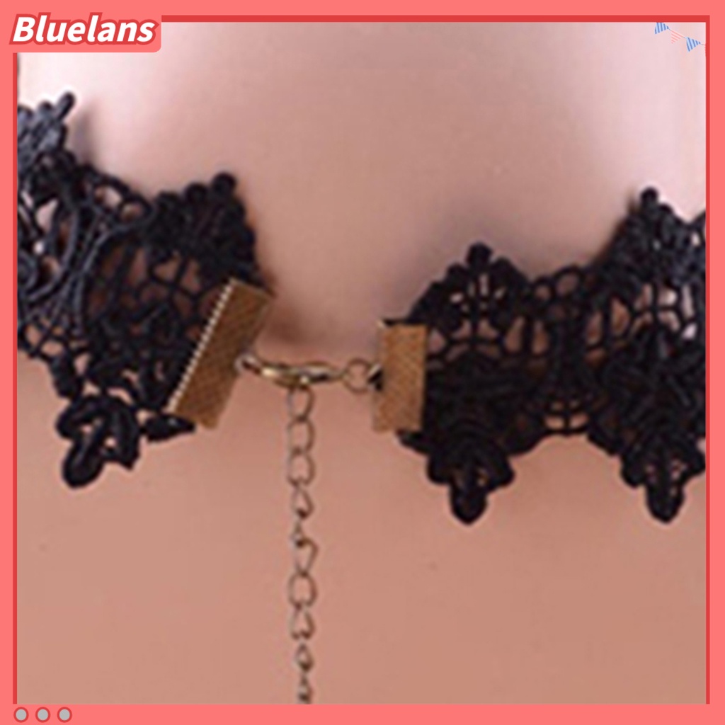 [BLS] Kalung Elegan Mudah Dicocokkan Dengan Alloy Berlian Imitasi Lace Necklace Untuk Pacaran