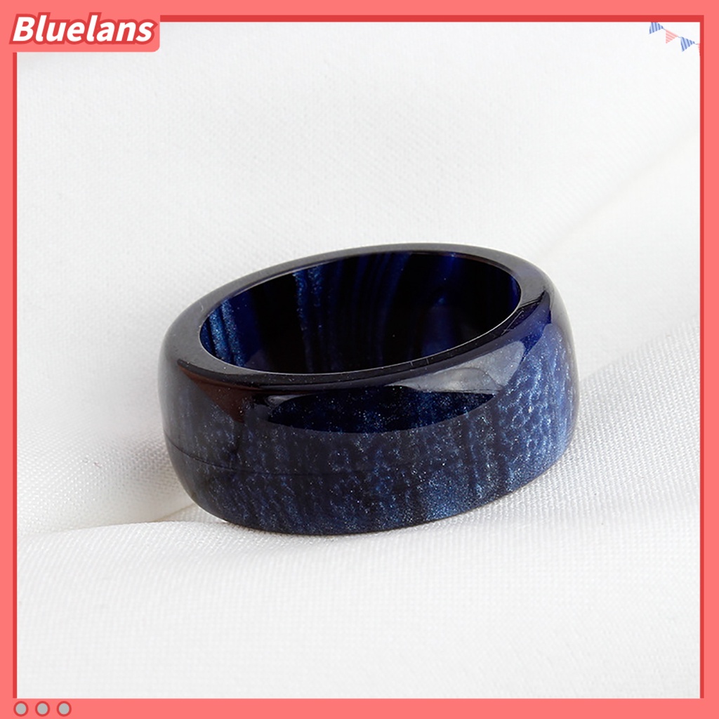 [BLS] Cincin Pola Pelangi Tahan Aus Aksesoris Perhiasan Cincin Kawin Tunangan Akrilik