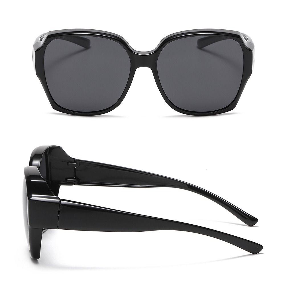 R-flower Fit over Glasses Sunglasses Perlindungan UV Yang Dapat Dipakai Di Atas Kacamata Resep Untuk Mengemudi Berkendara Naik Nuansa Persegi
