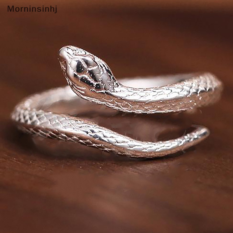 Mornin Kreatif Cincin Ular Mode Hewan Jari Cincin Pembukaan Adjustable Kepribadian Cincin Untuk Pria Wanita Ekor Cincin Perhiasan id