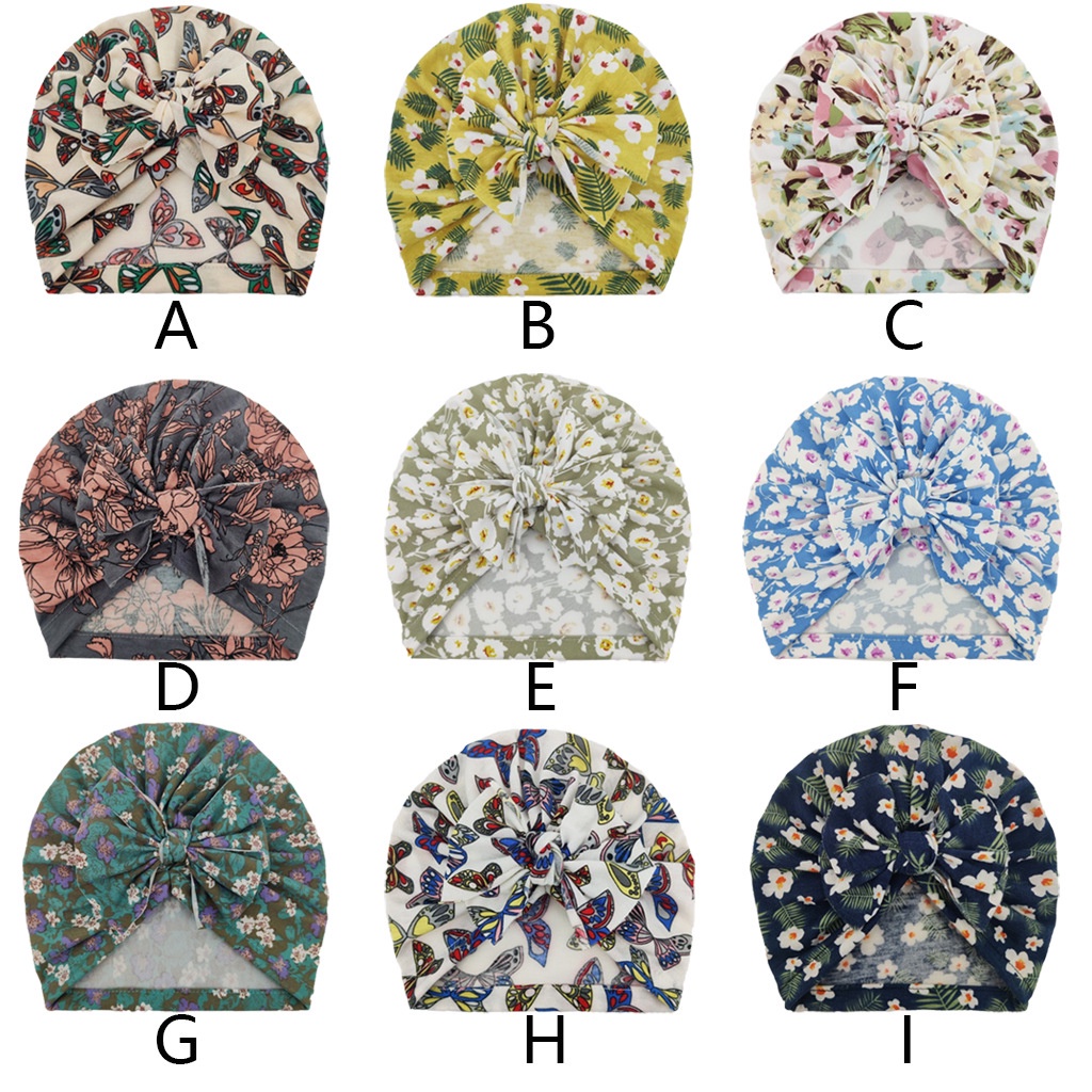 CHUBBI 2 Turban Anak Bayi Perempuan Import Corak Bunga2