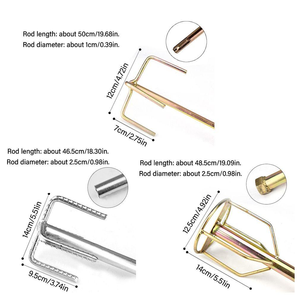 TOP Alat Pengaduk Cat Plester Mixer Lumpur Cat Tahan Lama Konstruksi Grouting Batang Pengaduk Semen Shaft Bulat